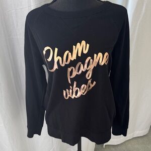 Black Old Navy Crewneck Sweatshirt with Gold Text
